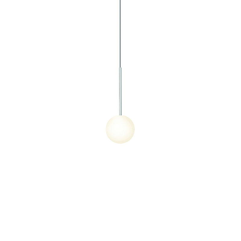 Bola Sphere Pendant, Chrome, 14" H x 5" W x 5" D