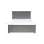 Lit plateforme en bois massif à profil bas Nantucket avec pied de lit assorti-83257617-83257615