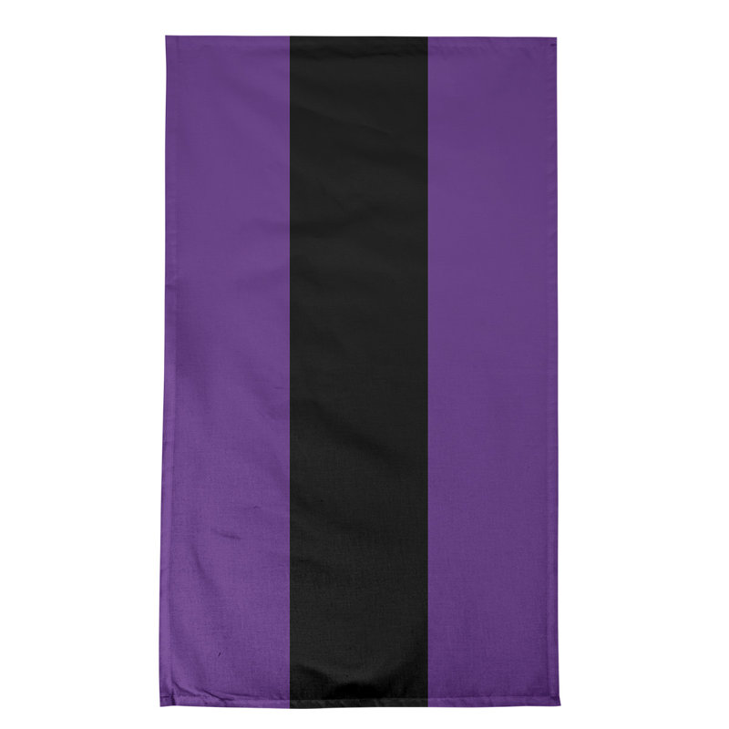 Tea Towel Kitchen Towel, Cotton Blend, Purple/Black/Purple