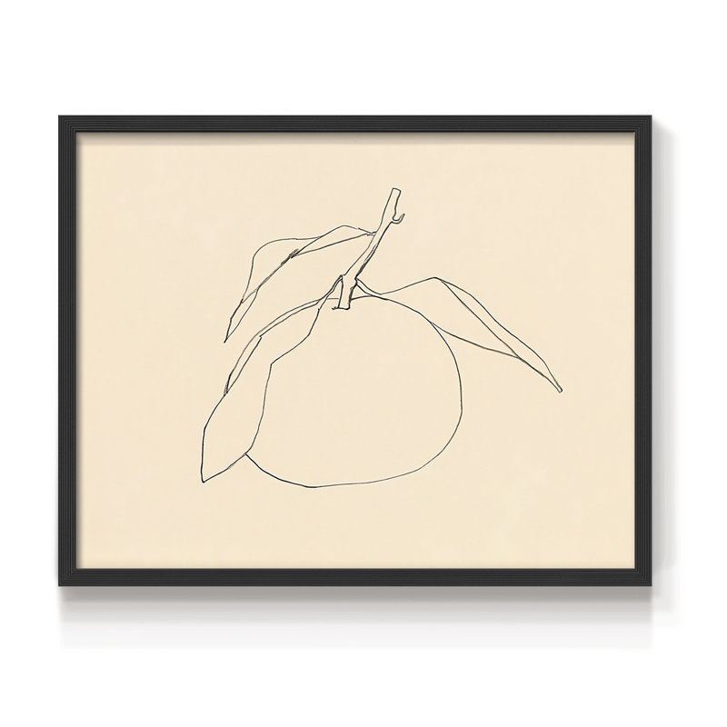«Citrus Contour I», reproduction encadrée, Noir, noir, noir, noir, H 22 po x l 28 po