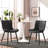 Heitger Wingback Side Chair, Leather Upholstered Dining Chair, Modern Tufted Dining Room Chair-1207813971-1207813975