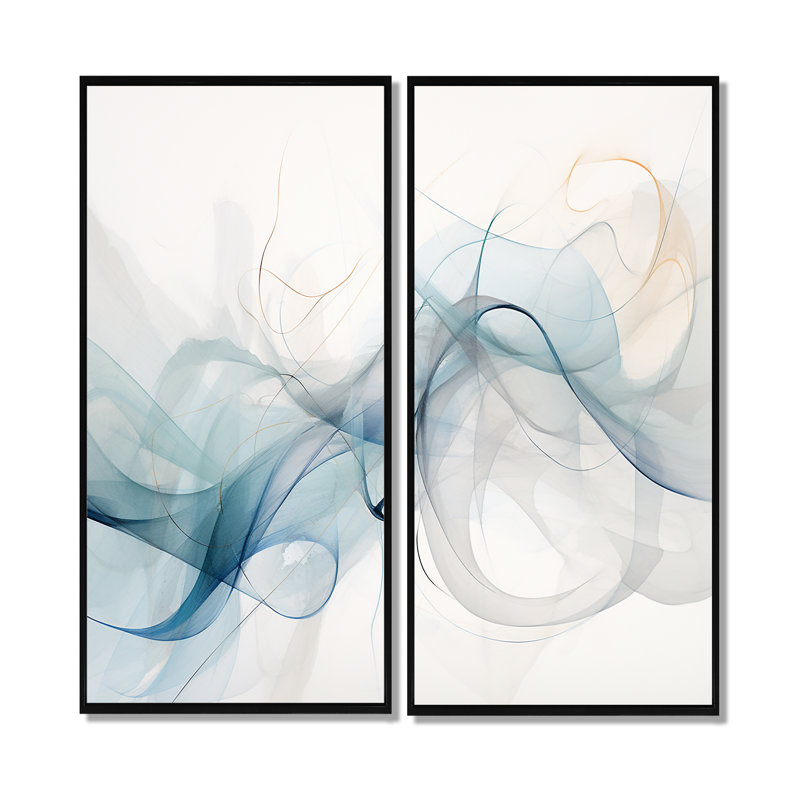 Connla - impressions sur toile blanches, 40" H x 40" W, Black, Impression encadrée flottante