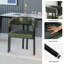Ensemble de 2 chaises de salle à manger modernes, chaises de style tonneau revêtues de similicuir avec dossier incurvé et accoudoirs intégrés, structure en métal, idéales pour la cuisine, le salon ou un restaurant, couleur verte.-1524809903-1524809902