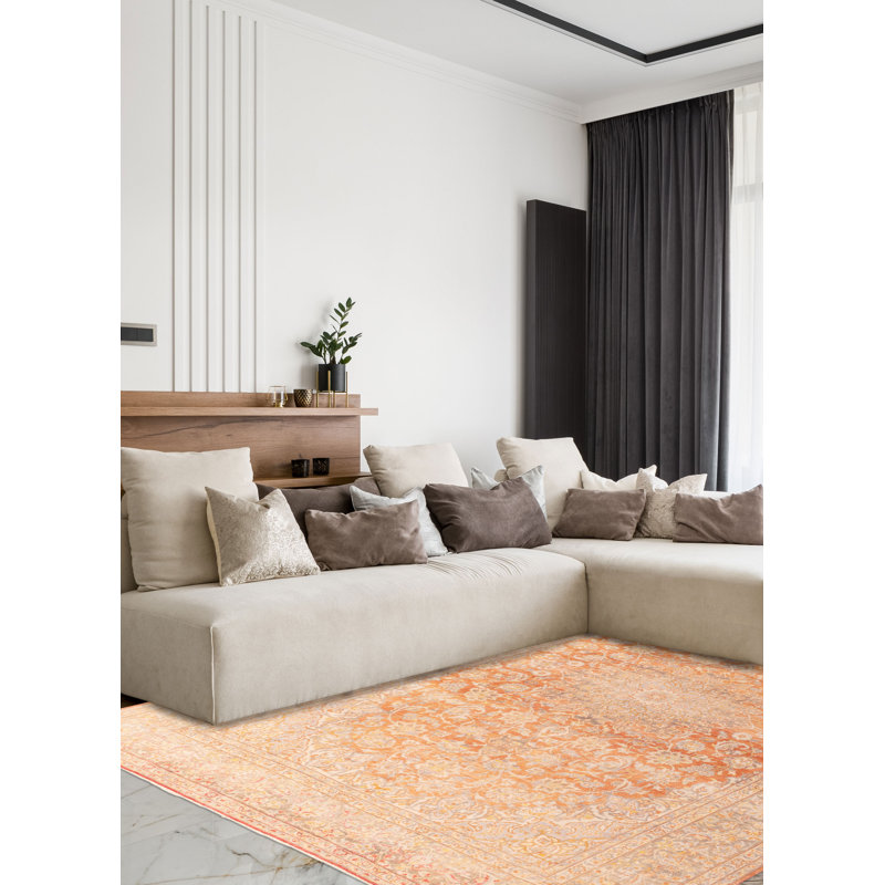 Tapis rouille 9 pi 10 po x 13 pi 2 po Antalya