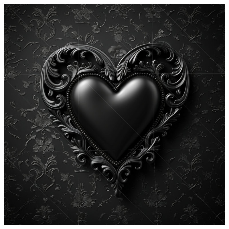 Tapisserie «Heart» - décoration murale, H 51 po x l 60 po avec 4 œillets