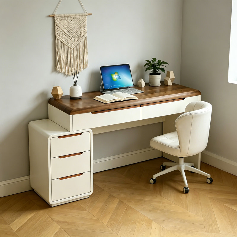 Bureau d'écriture Retro Simple, H 29,52 po x l 62,99 po x P 23,62 po