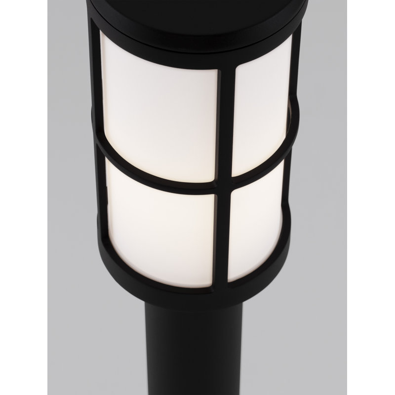 Black Metal Bollard Light