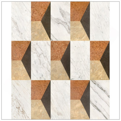 12X24 Polished Waterjet Marble Tiles, White Gold Red Grey, Natural Stone For Floors And Walls, Genuine Real Marble