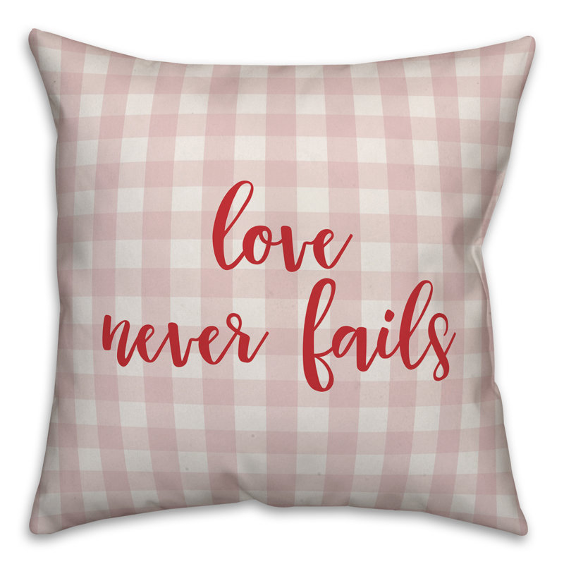  Coussin Love Love Fails, Coussin décoratif, Rose / Rouge