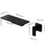 Luminaire cascade de lavabo de salle de bain noir mat, composé de laiton, simple pour un contrôle simple de l'eau, attrait moderne, créé avec une configuration compacte sans effort-121645550