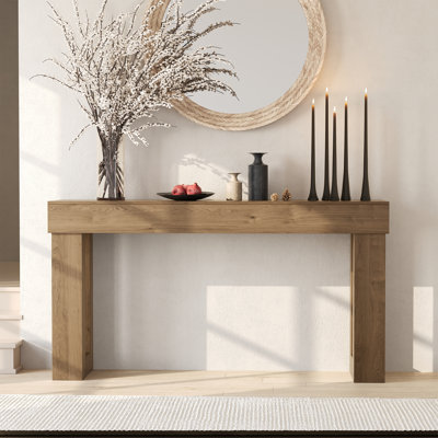 63" Hollow Leg Console Table | Modern Entryway Sofa Table for Living Room, Hallway & Foyer