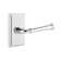 Merrimack Round Privacy (Bed & Bath) Door Lever with Rectangle Rosette