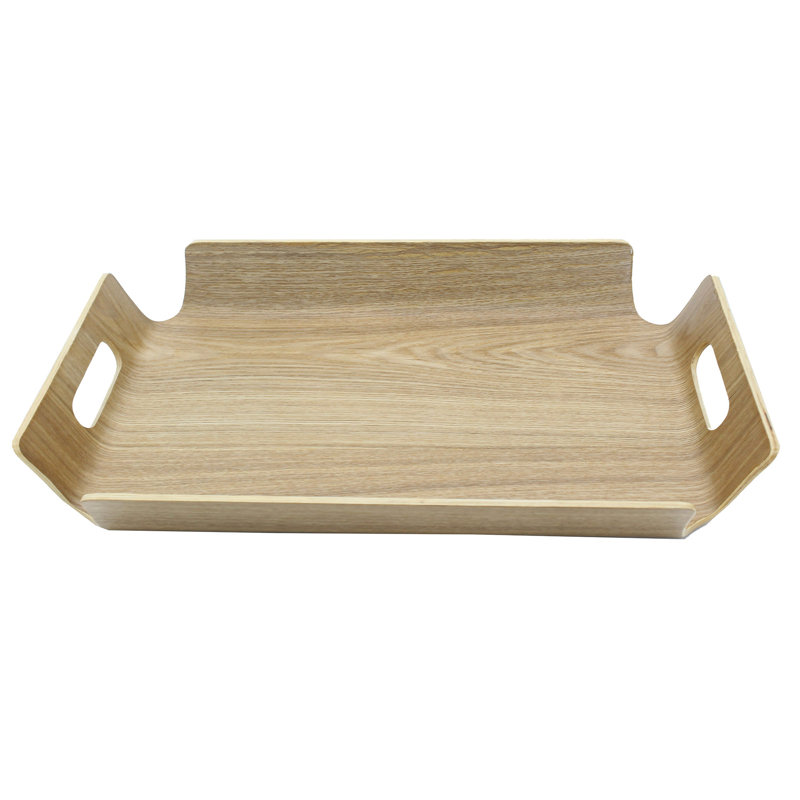 Plateau de service en bois cintré Ransome, H 2 po x l 15,75 po x P 11,5 po