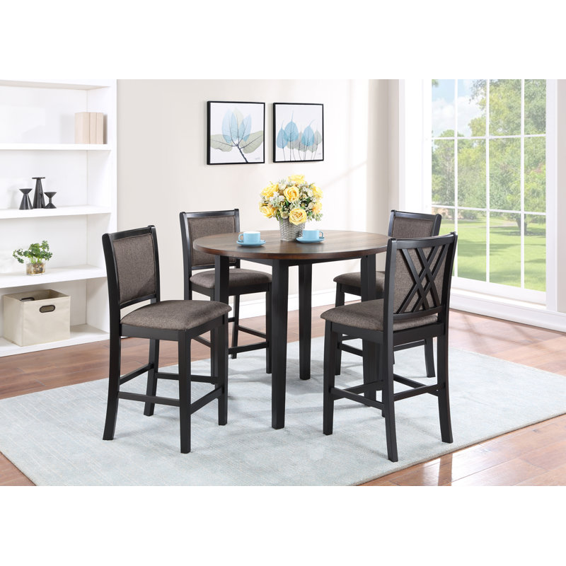 Gimlet 4-Person Counter Height Solid Wood Dining Set
