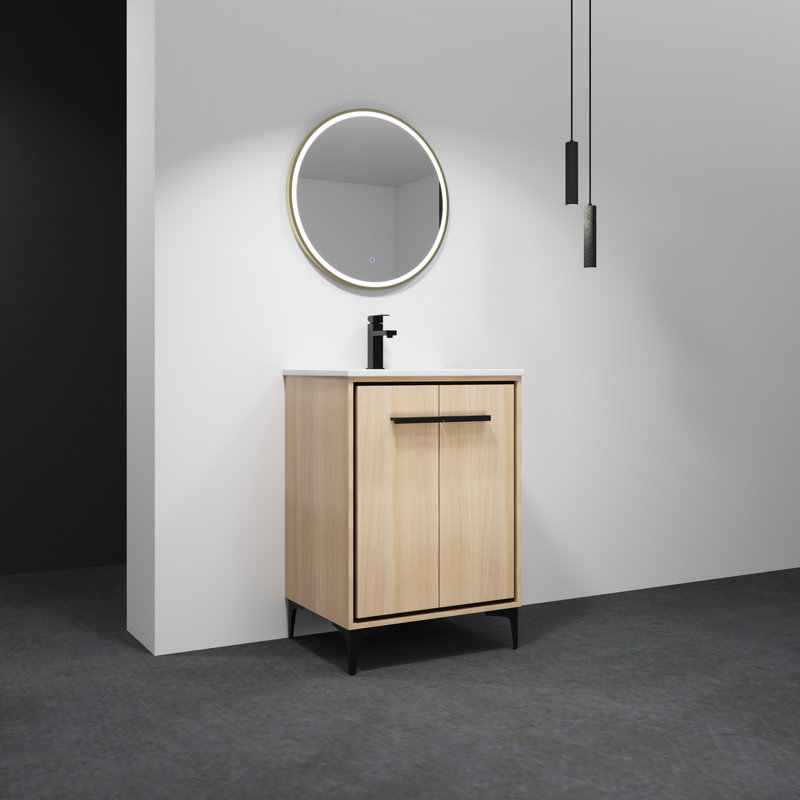 Base de meuble-lavabo 24 po avec lavabo