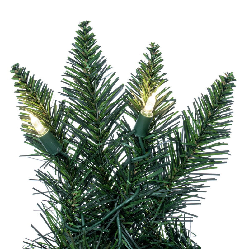 Couronne de sapin artificielle Peabody, H 36 po x l 36 po x P 3 po, Transparent chaud