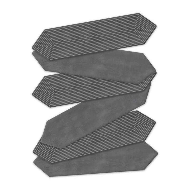 Carrelage décoratif en céramique émaillée 3 po x 12 po, Noir