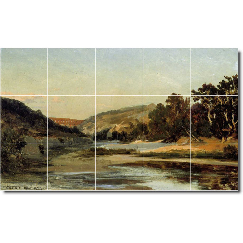 Carreau de peinture murale 40 po x 24 po 8 po x 8 po, Paysage 02126