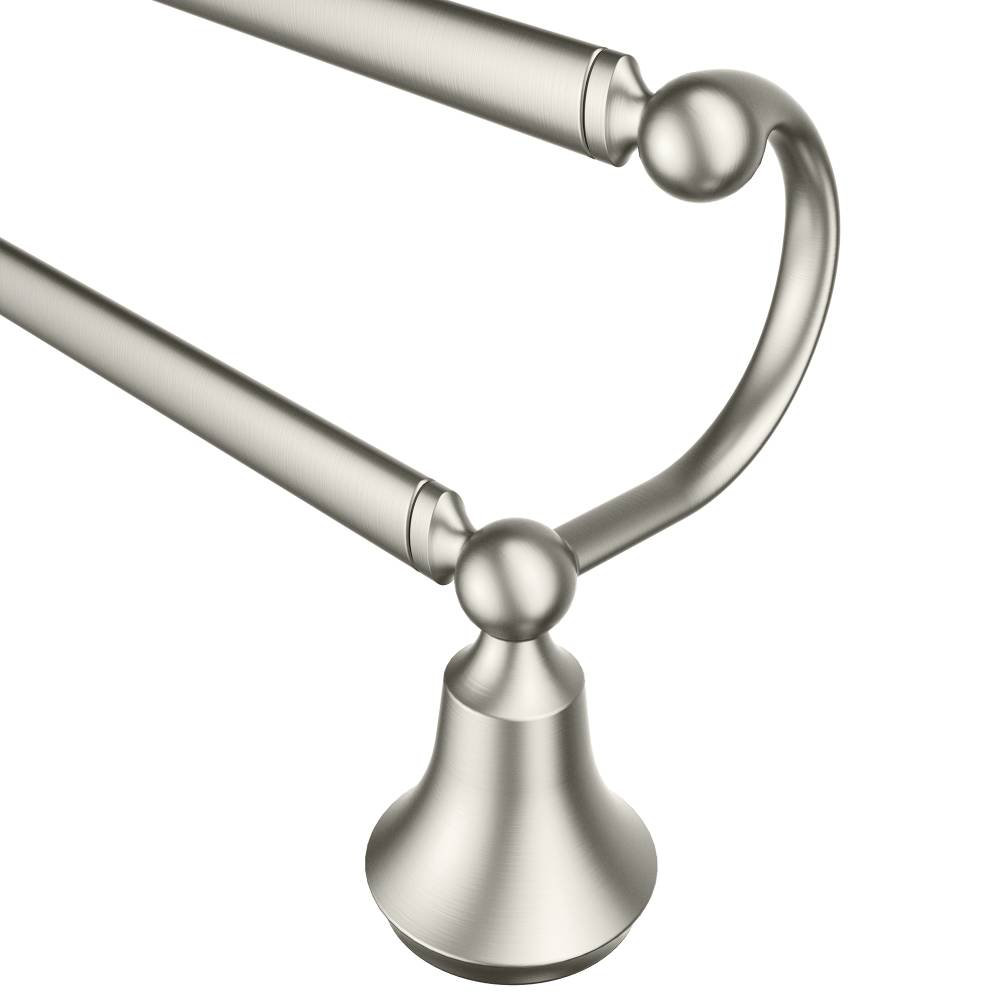 Wynford 26" Double Wall Mounted Towel Bar, Brushed Nickel