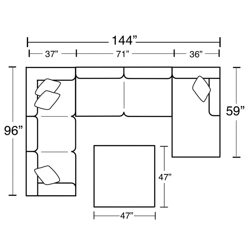 Beauen Upholstered U-Shaped Sectional, Left Hand Facing
