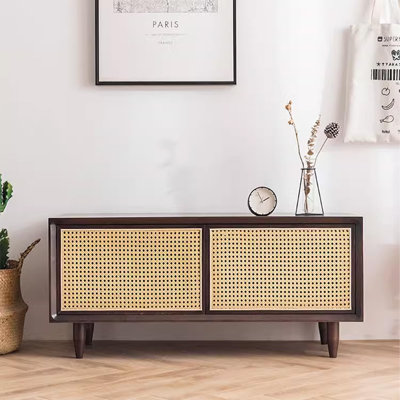 31.5" Brown Rectangular Solid Wood Shoe Storage