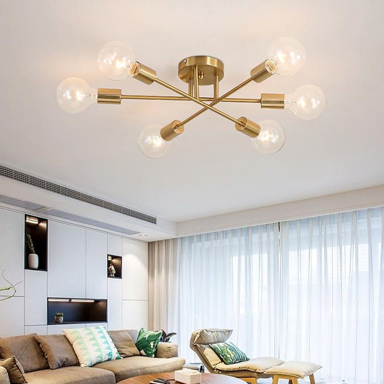 Braylon 6 Light 22.83'' Diamter Flushmount Mount Ceiling Fixture