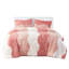 4 Pcs Full/Queen Ultra Soft Comforter With Metallic Print, 2 Shams, 1 Pillow, Microfiber Reverse, Machine Washable Heart , Microlight , ,-128135274-128135272