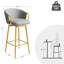 Ensemble de 4 chaises de bar pivotantes de style moderne à 360 ° avec un design simple, des tabourets hauts confortables et des chaises de salle à manger flexibles convenant aux bars, aux restaurants-583661951-583661936-583661937