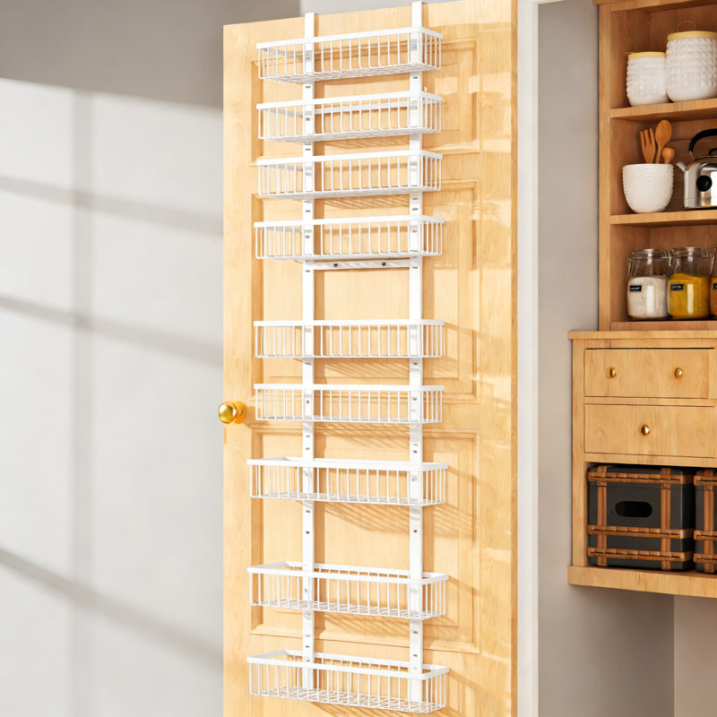 Organisateur de garde-manger au-dessus de la porte, étagère de rangement suspendue à 9 niveaux avec tablettes réglables pour la cuisine, la salle de bain, la chambre à coucher et l'organisation à la maison