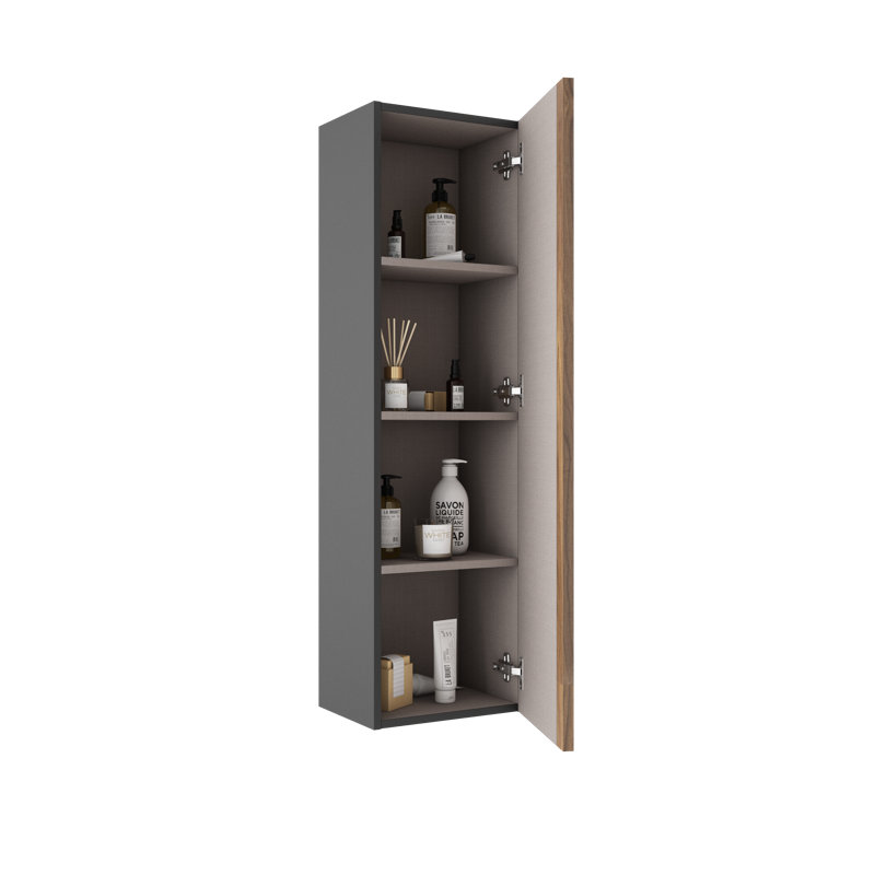 Armoire murale Tempo gauche / droite - Gris cendré, Gris cendré