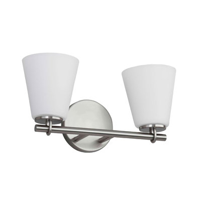 Rafaella 2 Light Frosted Dimmable Vanity Light