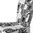 Black And White Geometric - Upholstered Patterned Accent Side Chair
