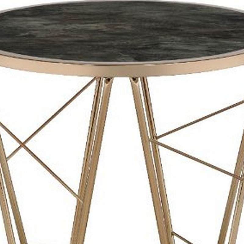 Glass Top End Table