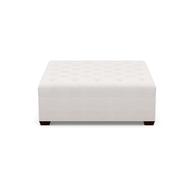 Square Tufted Ottoman, 8240-70, Walnut