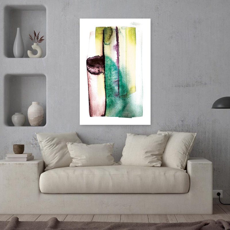 Art contemporain, art moderne abstrait, H 36 po x l 24 po