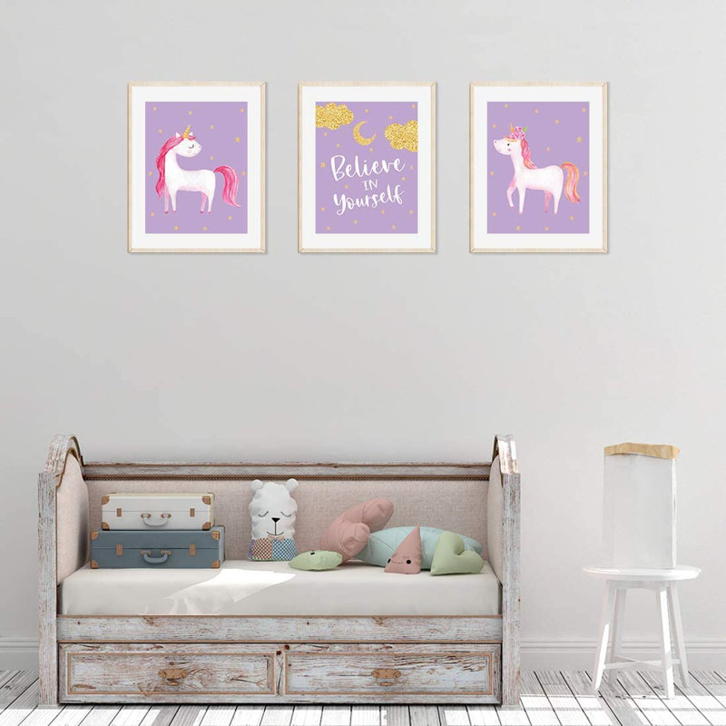 « licorne », ensemble de 3 pièces de licorne Deacon, Mauve