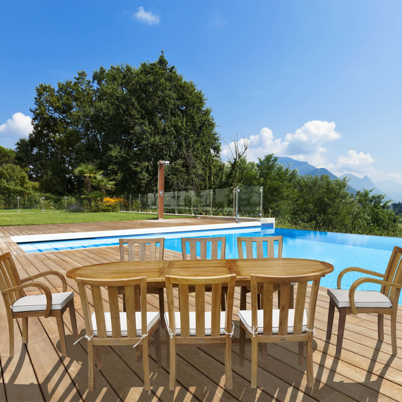 Dacia Outdoor Oval Teak Dining Table