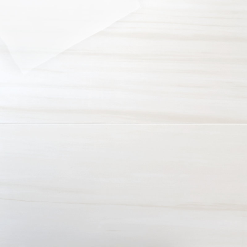 Terius Dolomite Warm White 23.54" x 47.24" Polished Marble Look Porcelain Floor and Wall Tile