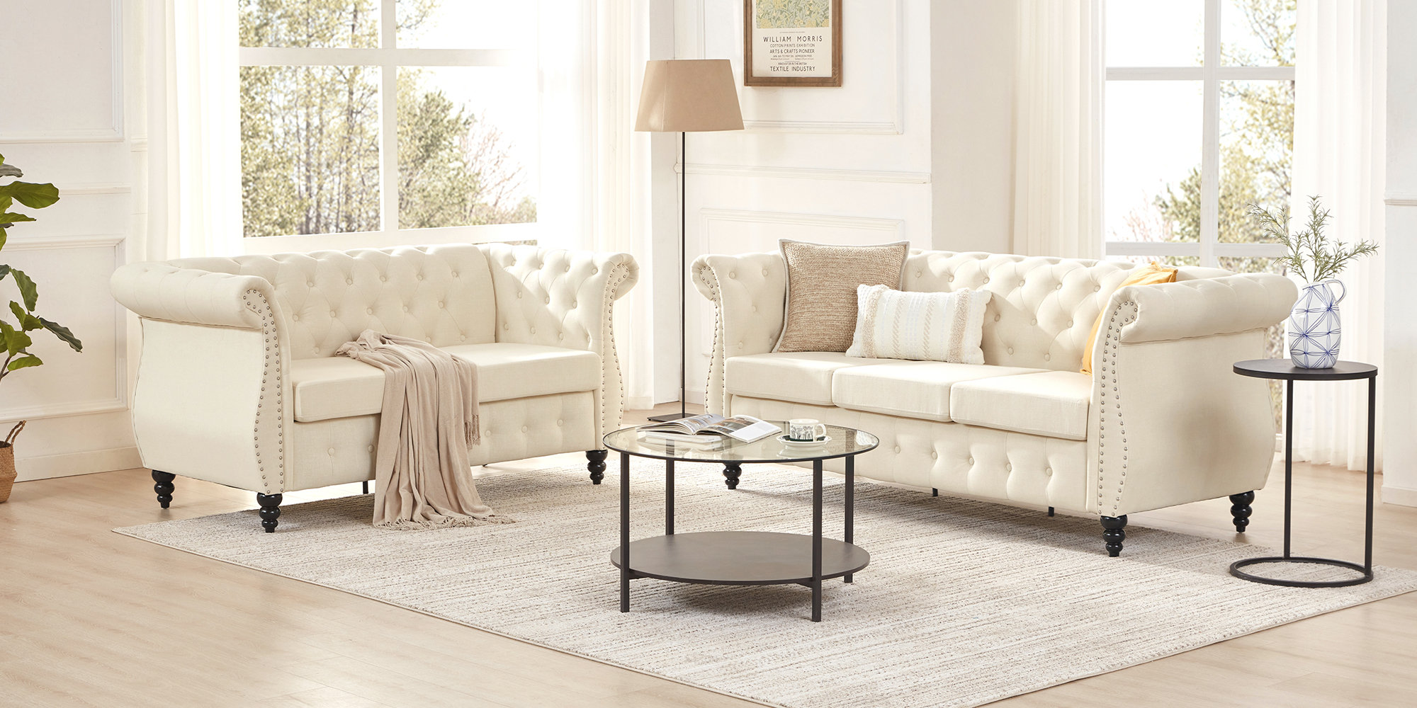 Lark Manor Arvis 66'' Upholstered Loveseat & Reviews - Wayfair Canada