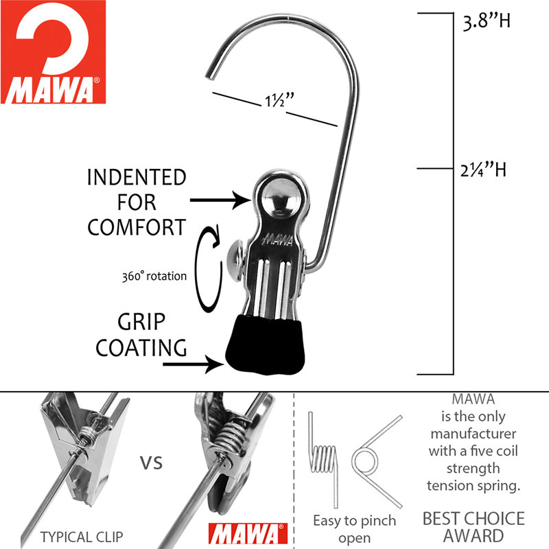 Mawa Single Clip Accessory Hooks, White