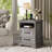 24'' Tall Farmhouse End Table With Built-In Outlets, Wood Side Table With 2 Drawers Storage & Open Cabinet-794126196