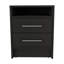Table de chevet compacte Eter avec deux tiroirs et une tablette, rangement de chevet minimaliste-435172030