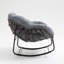 Chaise berçante en osier avec structure en métal-378939312