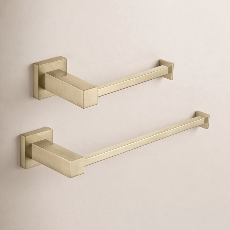2 - Piece Bathroom Hardware Set, Brushed Gold