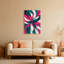 Ensemble de 1 tableau sur toile à motif floral abstrait-731058077