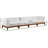 Rio 131" Wide Outdoor Patio Sofa with Cushions