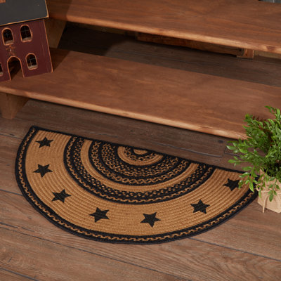 Tapis noir / brun clair tressé à motif géométrique Anzla