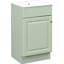 Meuble-lavabo de 18 po avec lavabo en céramique lisse, armoire peinte et tablette réglable pour une solution de rangement optimale