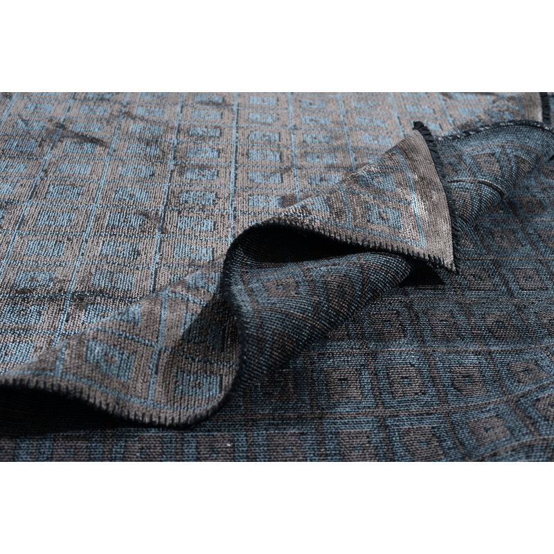 Rapture Gray/Blue Abstract Luxury Area Rug, Rectangle 7'10" x 11'2"