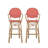 Outdoor And Aluminum French , Red, 29.5" Seat, Rust , Garden & Part Of 2 For Use, Aluminum, Proof, Feature